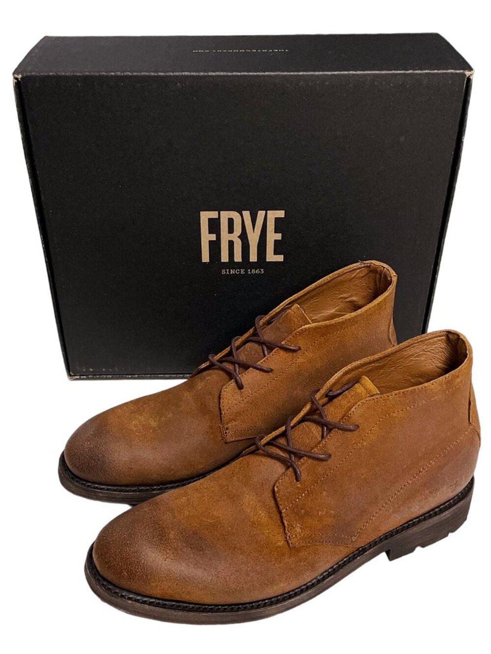 Frye Bowery Chukka Boots Mens 10M Brown Oiled Leather Goodyear Welt